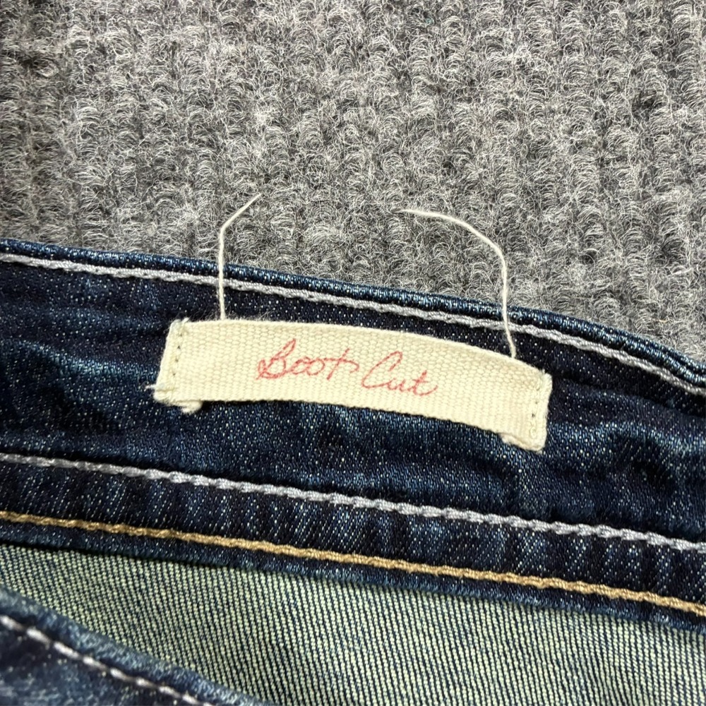 Decree Womens Bootcut Jeans Size 11 Blue Distressed Denim Stretch Low Rise - Picture 4 of 10